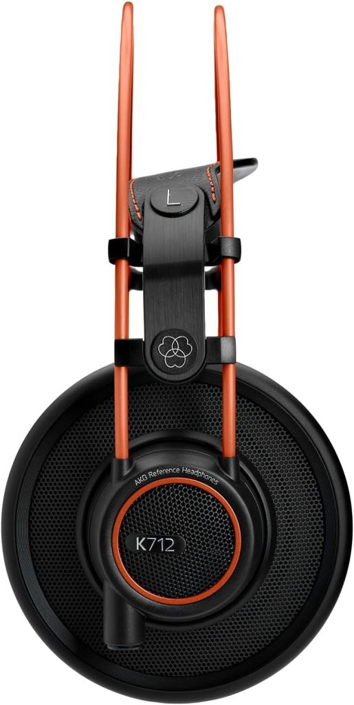 AKG K712PRO Open-Back, Over-Ear Premium Reference Class Studio Headphones, Sophisticated Open Technology, Revolutionary Flat Wire Voice Coil, Broad and spacious soundstage, Comfortable Design - Black