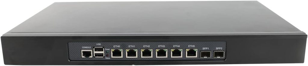 Firewall, VPN, 19 Inch 1U Rackmount, Mikrotik, OPNsense, Network Appliance, Z87 with I7 4770, HUNSN RJ18, AES-NI, 6 x Lan, 2 x SFP+ 82599ES 10 Gigabit, Bypass, 16G RAM, 128G SSD, 1TB HDD