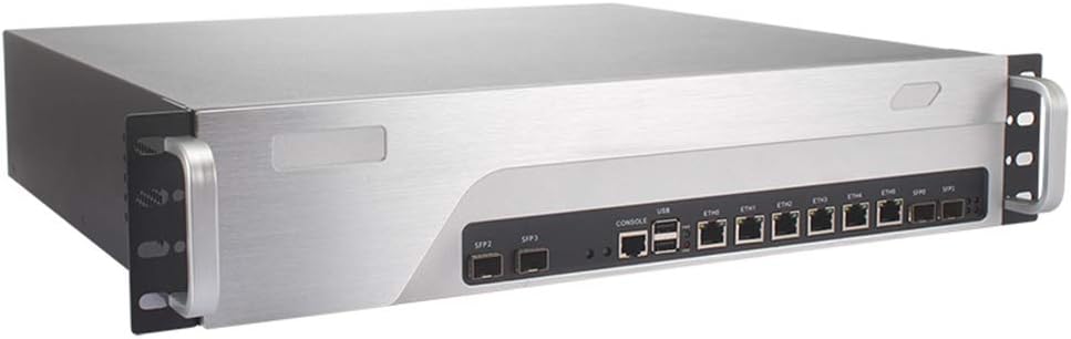 Firewall, VPN, 2U Rackmount, Mikrotik, OPNsense, Network Appliance, Z87 with Core I3 4160, RS13, AES-NI/10 Ports/6 LAN/4 SFP+ 10 Gigabit 82599ES/2USB/COM/BYPASS,(16G RAM/64G SSD)