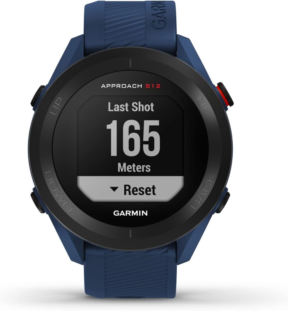 Garmin Approach S12 GPS Golf Watch, Sunlight Readable Display, Preloaded with 42,000+ courses, up to 30 hours battery life in GPS mode, Slate Grey