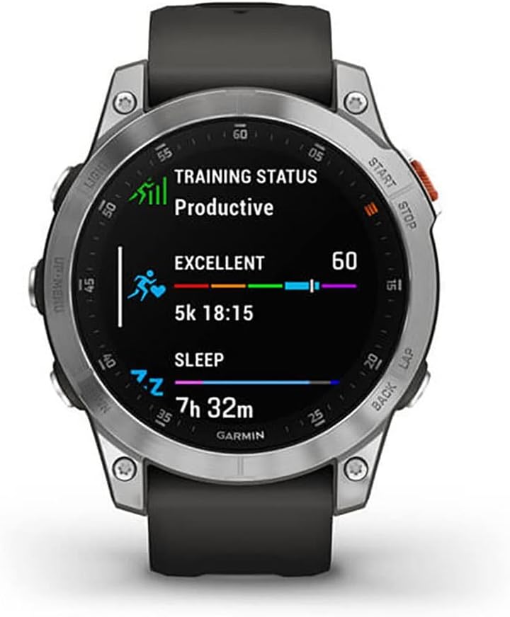 Garmin epix Gen 2 Premium Multisport GPS Smartwatch, AMOLED Touch Screen, Advanced Health and Training Features, Adventure Watch with up to 16 days battery life, Slate Steel and Black