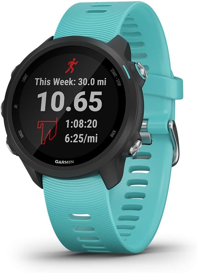 Garmin Forerunner 245 Music GPS Running Smartwatch, with music and running and training features, Aqua Band