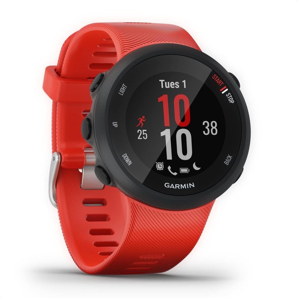 Garmin Forerunner 45 Easy to Use Lightweigh GPS Running Watch, Safety and Tracking Features included , Red