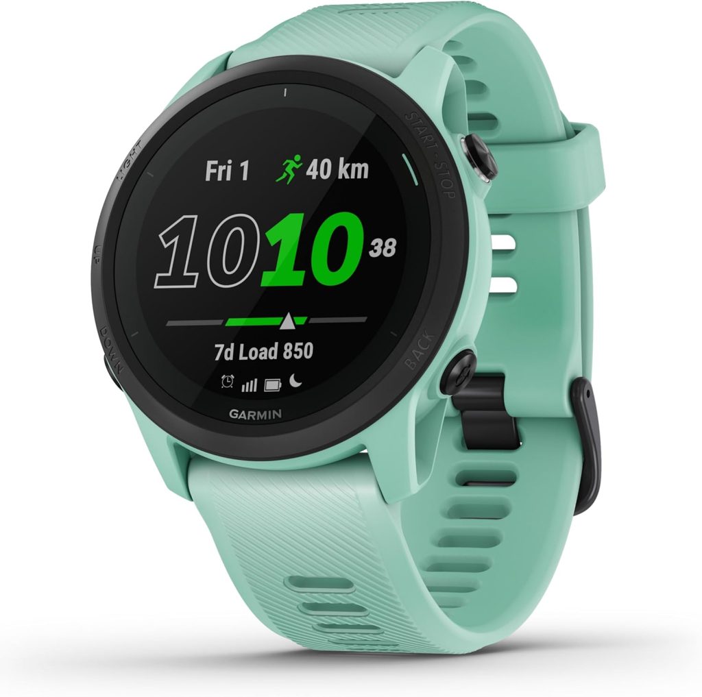 Garmin Forerunner 745 Lightweight GPS Running and Triathlon Smartwatch, Multisport Profile, Advanced Training Features, Music Storage, Safety and Tracking Features, Up to 7 days Battery Life, Tropic