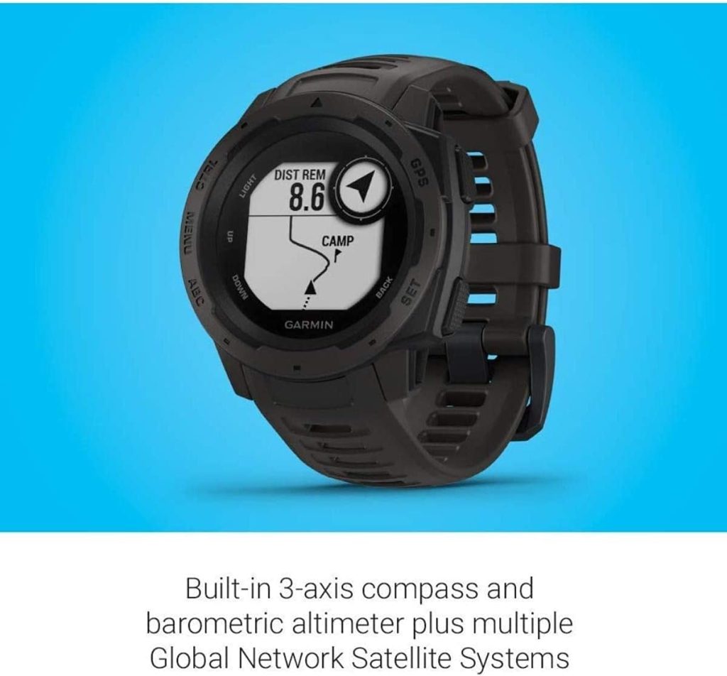 Garmin [ Renewed ] Instinct , Rugged GPS Smartwatch, Built-in Sports Apps, Ultratough Design Features, Graphite (Renewed)