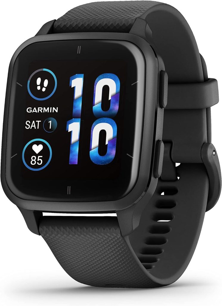 Garmin Venu Sq 2, AMOLED GPS Smartwatch with All-day Health Monitoring and Fitness Features, Sports Apps and More, Square Design Smartwatch with up to 11 days battery life, White