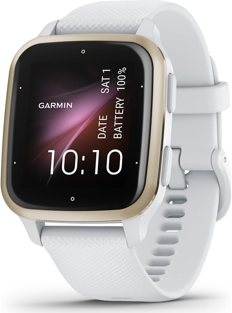 Garmin Venu Sq 2, AMOLED GPS Smartwatch with All-day Health Monitoring and Fitness Features, Sports Apps and More, Square Design Smartwatch with up to 11 days battery life, White