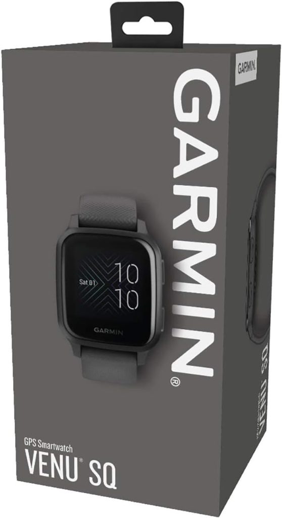 Garmin Venu Sq, GPS Smartwatch with All-day Health Monitoring and Fitness Features, Built-in Sports Apps and More, Square Design Smartwatch with up to 6 days battery life, Metallic Orchid