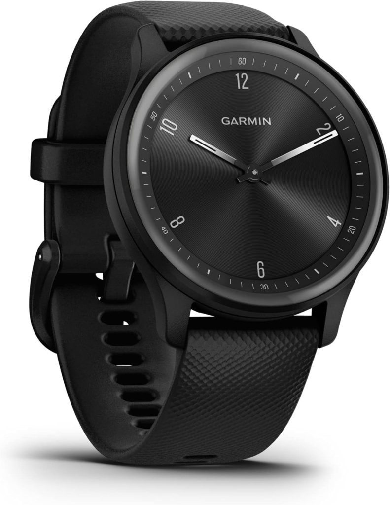 Garmin vívomove Sport, Hybrid Smartwatch with Health and Fitness functions, Hidden Touchscreen Display and up to 5 days battery life, Black