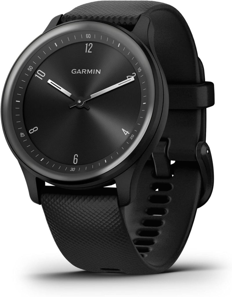 Garmin vívomove Sport, Hybrid Smartwatch with Health and Fitness functions, Hidden Touchscreen Display and up to 5 days battery life, Black