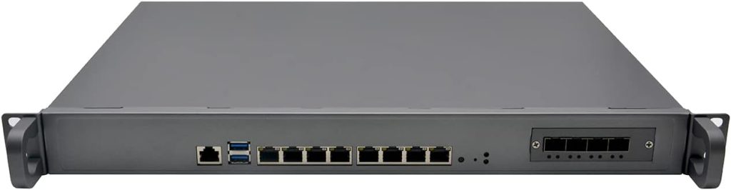 HUNSN 1U Firewall Appliance 10GbE, Mikrotik, OPNsense, VPN, Network Rackmount, Intel Core I7 9700, RZ06k, 8 x Intel I210 Gigabit, 4 x SFP+ XL710 BM1 10000Mbps, 32G RAM, 512G SSD