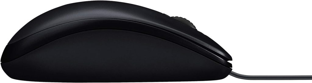 Logitech M90 Wired USB Mouse, 1000 DPI Optical Tracking, Ambidextrous PC / Mac / Laptop - Black, One size, (910-001793)