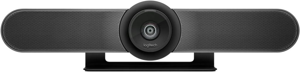 Logitech MeetUp Video Conferencing System, Ultra HD 4K/1080p/720p, 3 Microphones/Adjustable Speakers, Wide Field of View 120°, PC/Mac/Laptop/Macbook/Tablet - Black, 4K