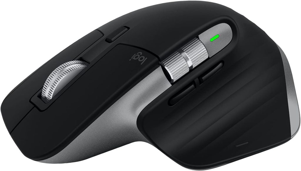 Logitech MX Master 3S for Mac - Wireless Bluetooth Mouse with Ultra-fast Scrolling, Ergo, 8K DPI, Quiet Clicks, Track on Glass, Customisation, USB-C, Apple, iPad - Space Grey
