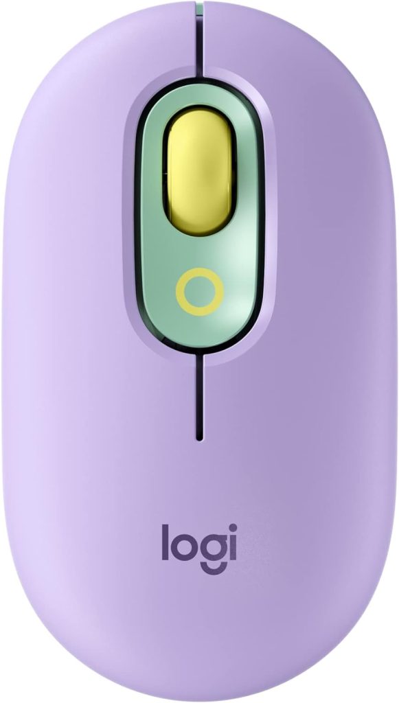 Logitech POP Mouse, Wireless Mouse with Customisable Emojis, SilentTouch Technology, Precision/Speed Scroll, Compact Design, Bluetooth, USB, Multi-Device, OS Compatible - Daydream