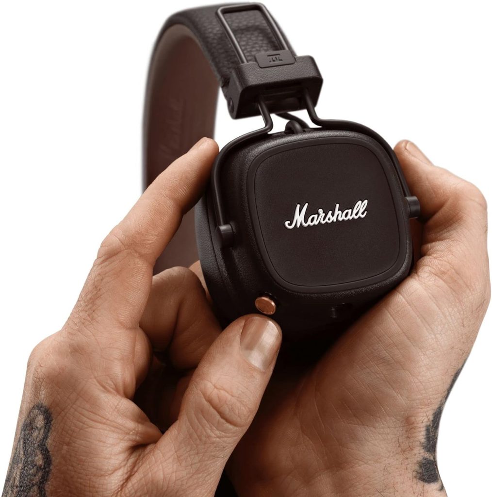 Marshall Major IV On Ear Bluetooth Headphones, Wireless Earphones, Foldable, 80+ Hours Wireless playtime- Black