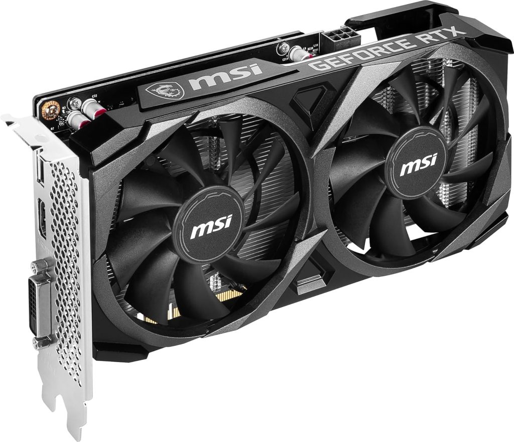 MSI GeForce RTX 3050 VENTUS 2X XS 8G OC Gaming Graphics Card - 8GB GDDR6, 1807 MHz, PCI Express Gen 4 x 8, 128-bit, 1x DP v 1.4a, HDMI 2.1 (Supports 4K)