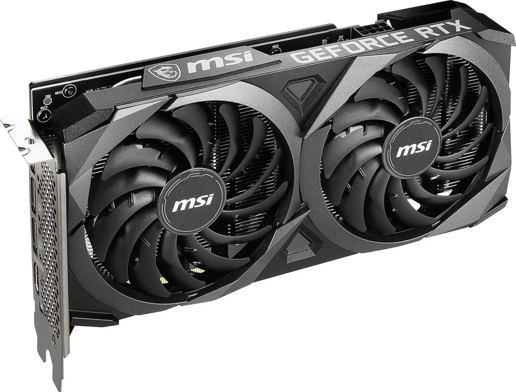 MSI GeForce RTX 3060 VENTUS 2X 12G OC Gaming Graphics Card - 12GB GDDR6, 1807 MHz, PCI Express Gen 4, 192-bit, 3x DP (v1.4), HDMI 2.1 (Supports 4K)