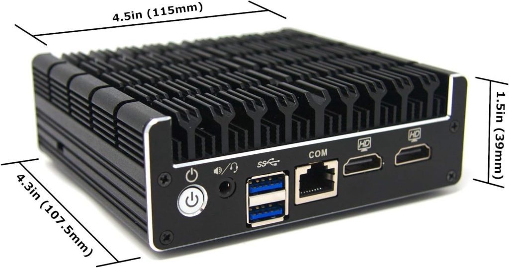 Protectli Vault FW4B - 4 Port, Firewall Micro Appliance/Mini PC - Intel Quad Core, AES-NI, 8GB RAM, 120GB mSATA SSD - Compatible with pfSense/OPNsense etc.