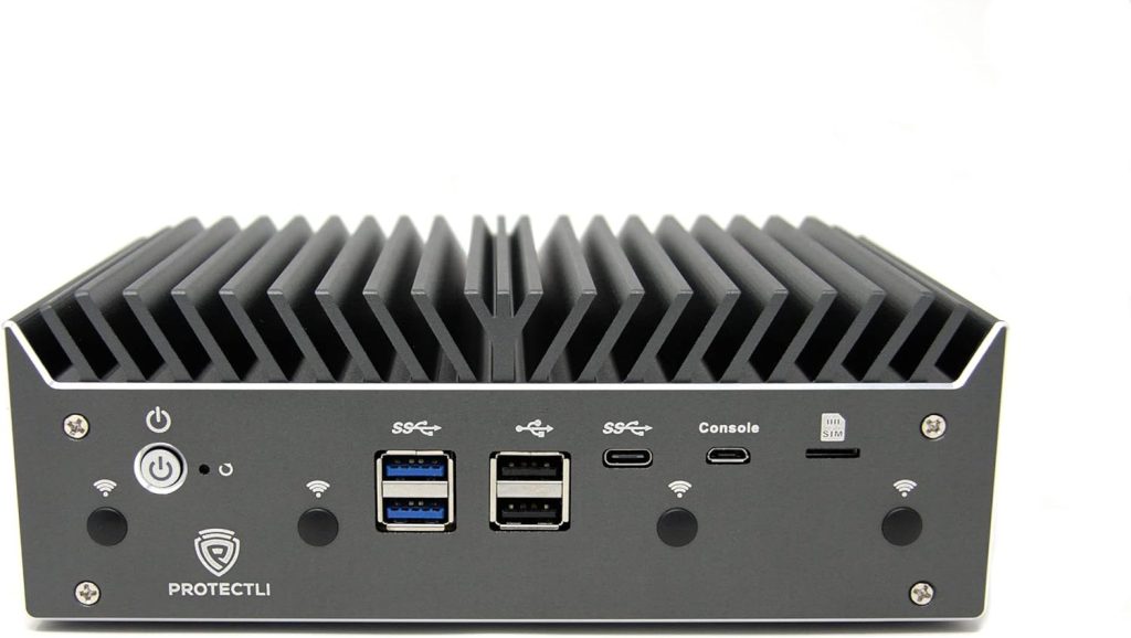 Protectli Vault Pro VP4650-6 Port, Firewall Micro Appliance/Mini PC - Intel i5, 2.5G Ports, DDR4 RAM, M.2 NVMe or SATA SSD Storage, AES-NI, 8GB RAM, 120GB SSD