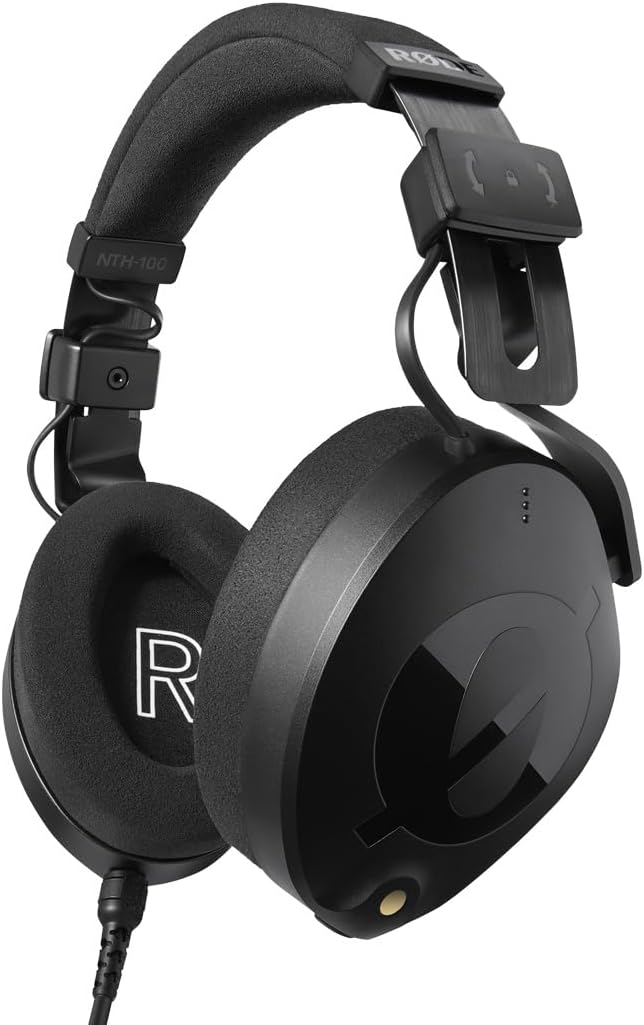 RØDE NTH-100 Professional Over-ear Headphones For Content Creation, Music Production, Mixing and Audio Editing, Podcasting, Location Recording (Black)