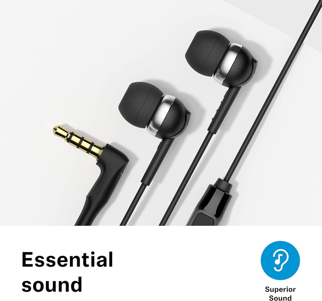 Sennheiser Consumer Audio CX 80S In-ear Headphones with In-line One-Button Smart Remote – Black