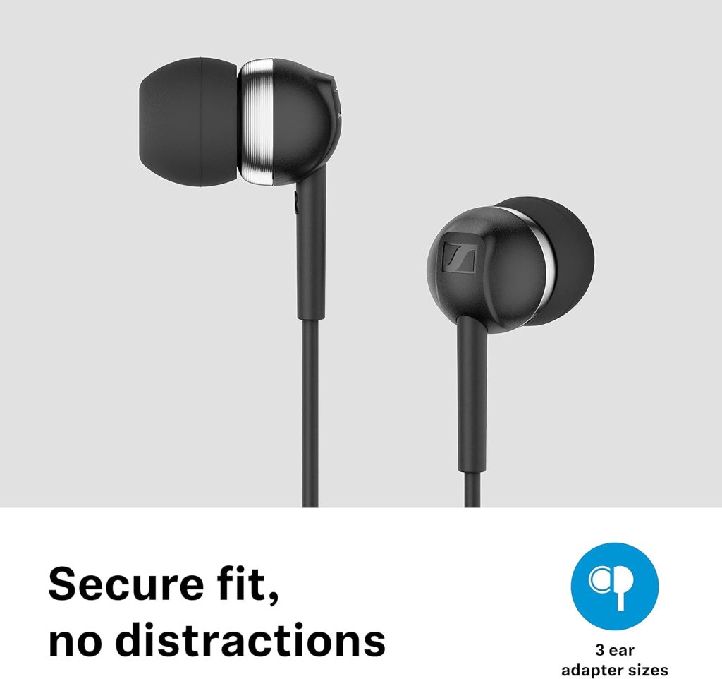 Sennheiser Consumer Audio CX 80S In-ear Headphones with In-line One-Button Smart Remote – Black