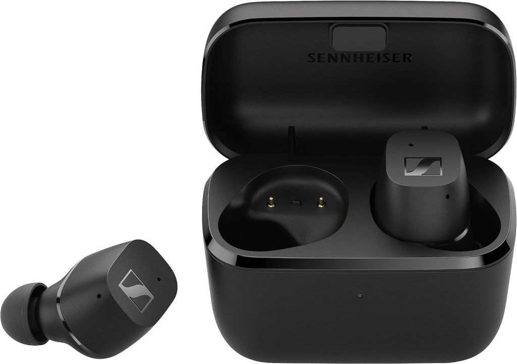 Sennheiser CX True Wireless Earbuds - In-auric.BT Earbuds for Music and Call, Passive Noise Cancelling, Customizable Touch Controls, Deep Bass, IPX4, 27h Battery, Black