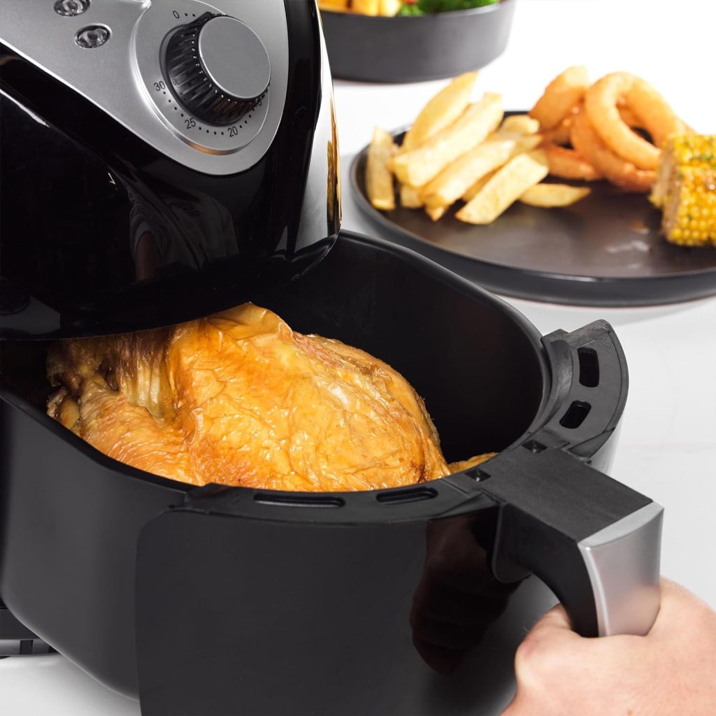 Salter EK4628 XXL 8L Air Fryer - Hot Air Circulation, Oil Free, Removable Non-Stick Basket, Easy Clean, LCD Digital Touch Display, 60-Minute Timer, Family Size, Healthy Cooking, 8 Presets, 1800W