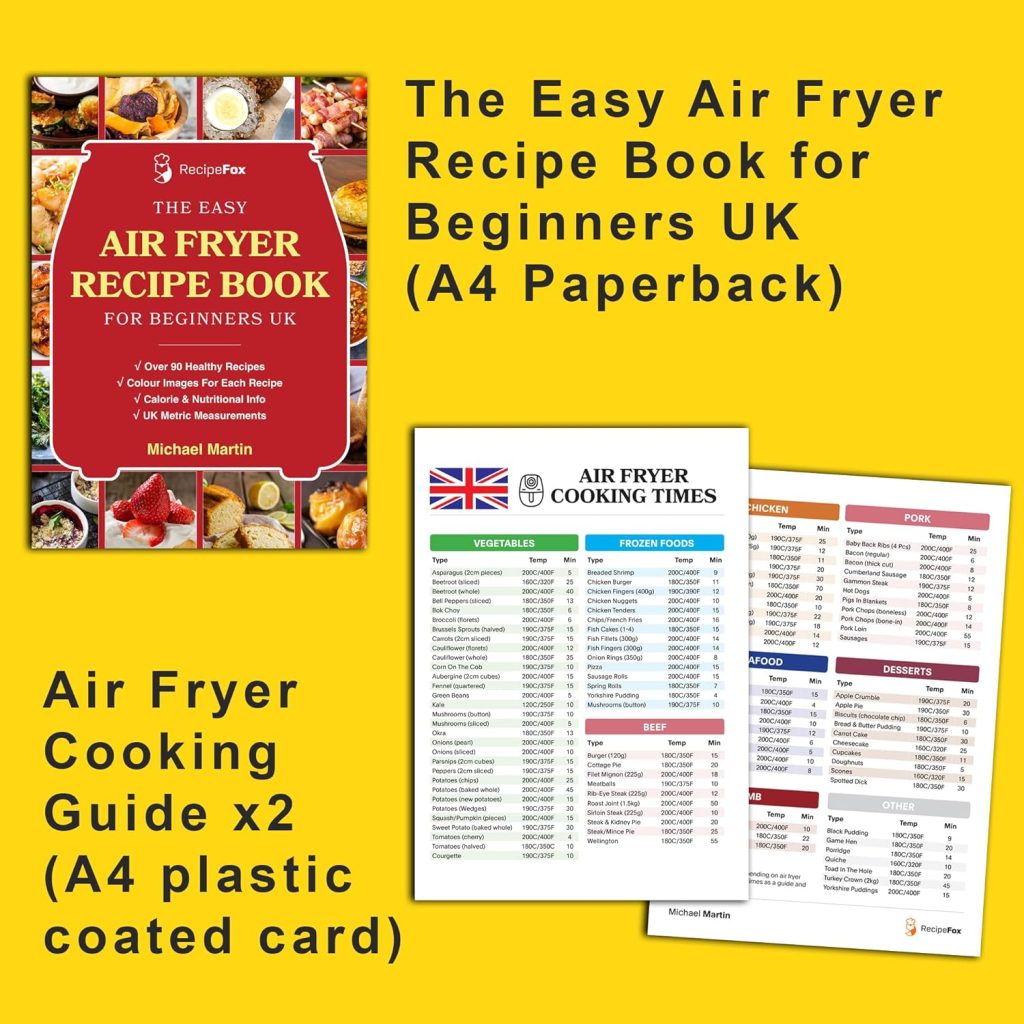 Airfryer Cookbook Kit: Includes Air Fryer Recipe Book UK  Airfryer Cooking Guide UK x2. Beginner Recipes For An Air Fryer, Air Fryer Recipes Cookbook, Paperback Ninja Air Fryer Cookbook