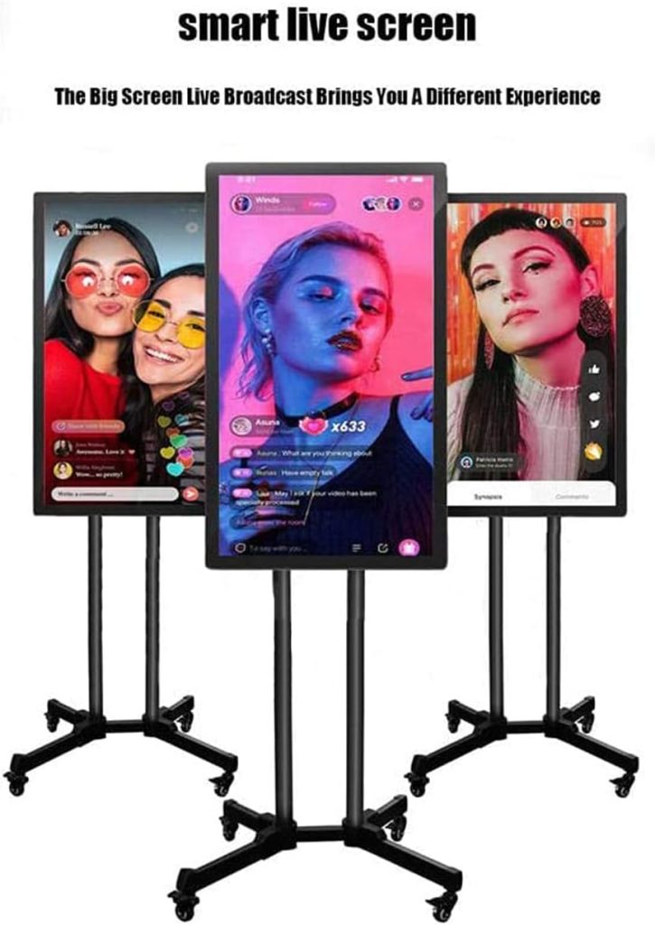 CANIAN Digital Live Broadcast Streaming Screen, LCD Interactive HD Touch Screen Smart Board Whiteboard Equipment for Advertising Display Video Online Fan Tiktok YouTube Live Show
