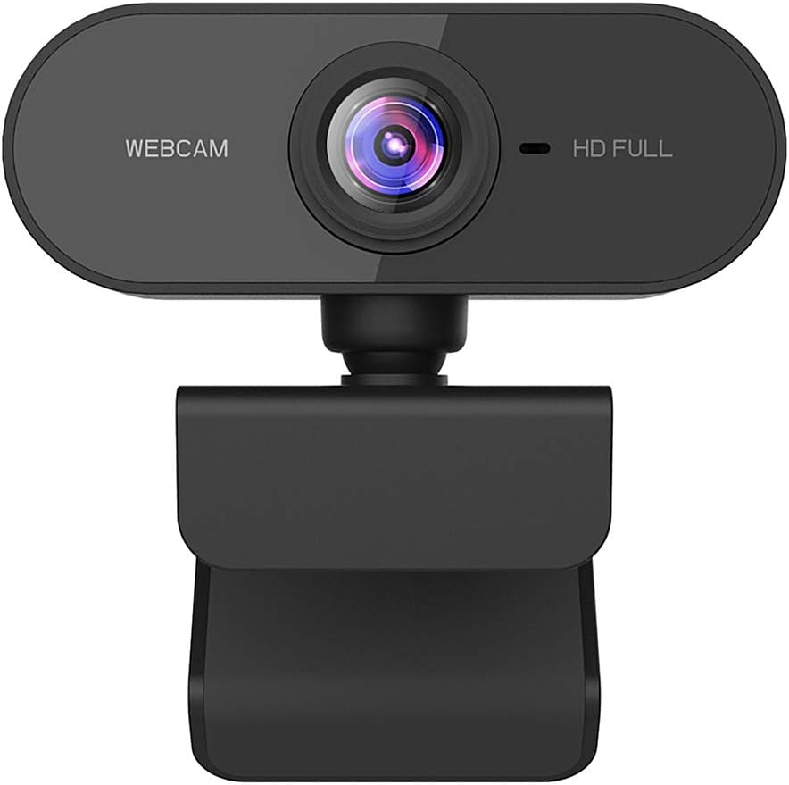 Dewanxin Webcam with Microphone, Full HD 1080P Streaming Webcam for PC,MAC, Laptop, with 360° Rotating Base, Plug and Play USB Camera for Youtube,Skype Video Calling, Studying, Conference, Gaming