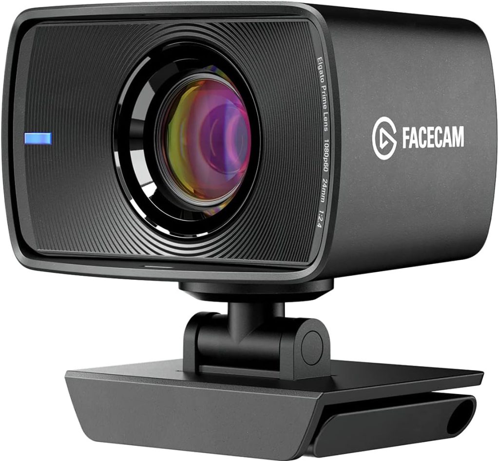 Elgato Facecam - 1080p60 Full HD Webcam for Video Conferencing, Gaming, Streaming, Sony Sensor, Fixed-Focus Glass Lens, Optimised for Indoor Lighting, Onboard Memory, Zoom, Microsoft Teams, PC/Mac