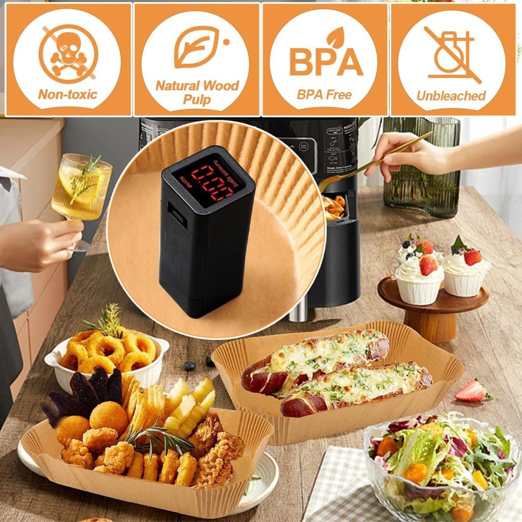 Esteopt 2 Pack Air Fryer Rack Air Fryer Accessories Compatible with Ninja Food Dual Zone Air Fryer [AF300UK] [AF400UK] 304 Stainless Steel, Silver (AF-20202)