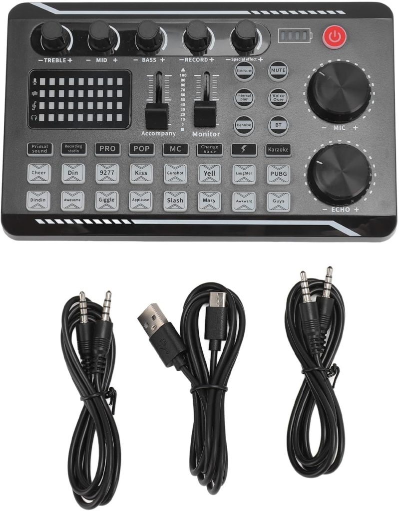 GamingMixer, 16 Effects Live Sound Card with Voice Changer, XLR Microphone Interface Podcast Production Studio Equipment, for Podcast, Streaming, Gaming