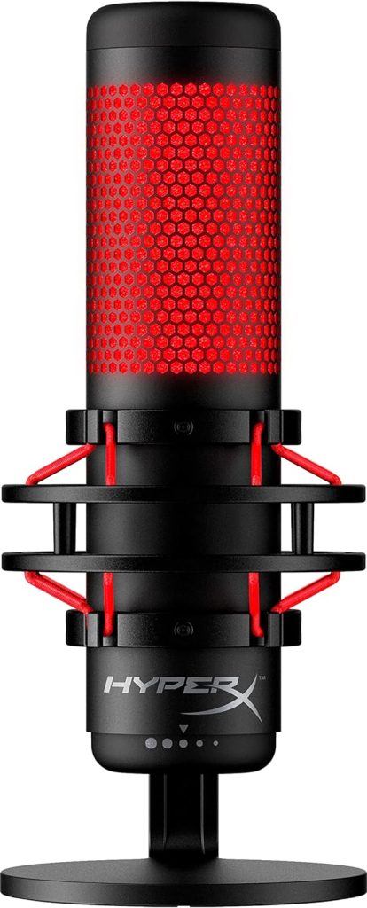 HyperX QuadCast – Standalone Microphone for streamers, content creators and gamers PC, PS4, and Mac, usb