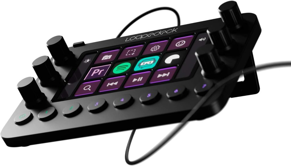 Loupedeck Live – The Custom Console for Live Streaming, Photo and Video Editing with Customizable Buttons, Dials and LED Touchscreen