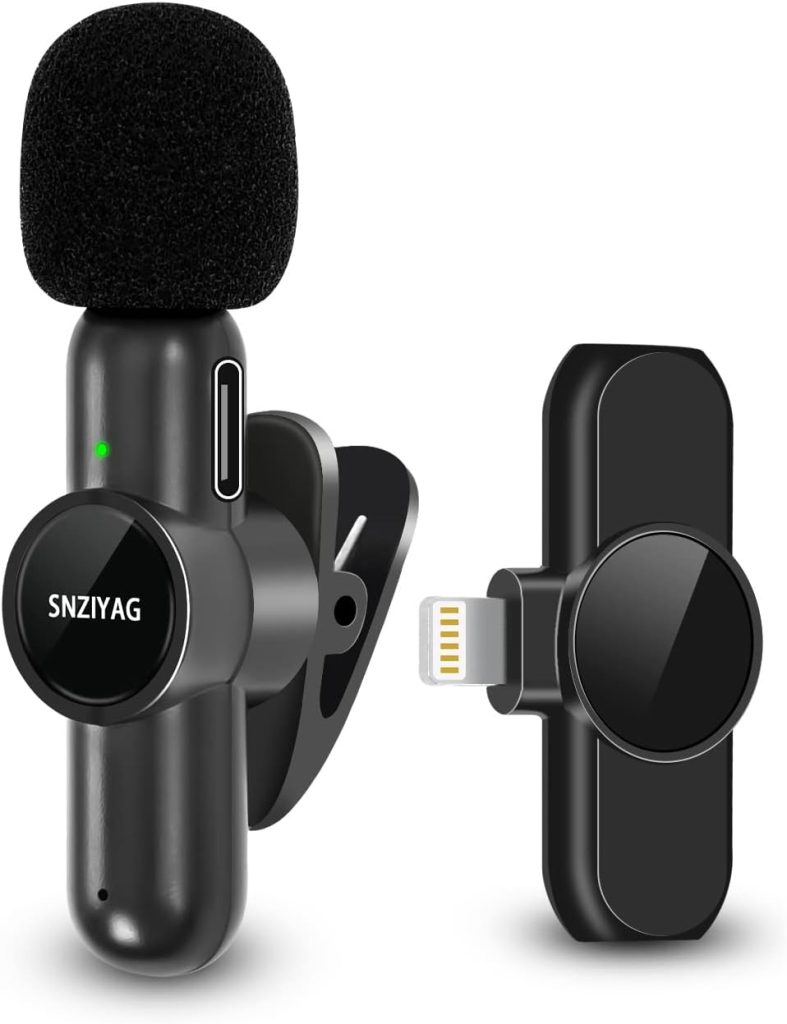 SNZIYAG Wireless Lavalier Microphone for Android Phone,Plug-Play Wireless Mic for video Recording,Professional Lav Mic for YouTube,TikTok,Clip-on Microphones for Live Streaming（USB-C）