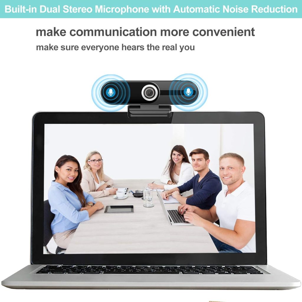 ToLuLu 4K HD Webcam with Microphone, 8MP USB Computer Web Camera with Privacy Shutter and Tripod, External Webcam Pro Streaming Webcams PC Cam w/Mic Noise Reduction for Winsdows Mac OS Desktop Laptop