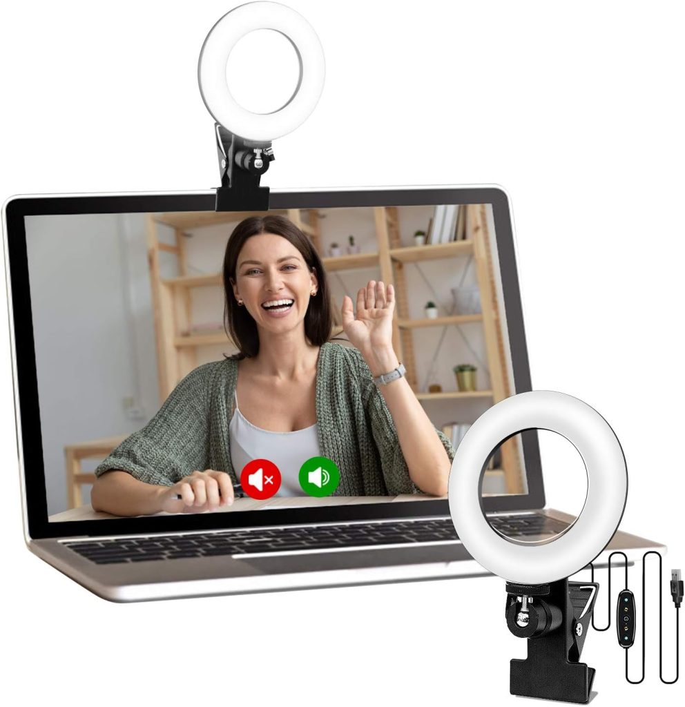 Video Conference Lighting Kit, Beamtree Light for Monitor Clip On,for Remote Working, Distance Learning,Zoom Call Lighting, Self Broadcasting and Live Streaming, Computer Laptop Video Conferencing