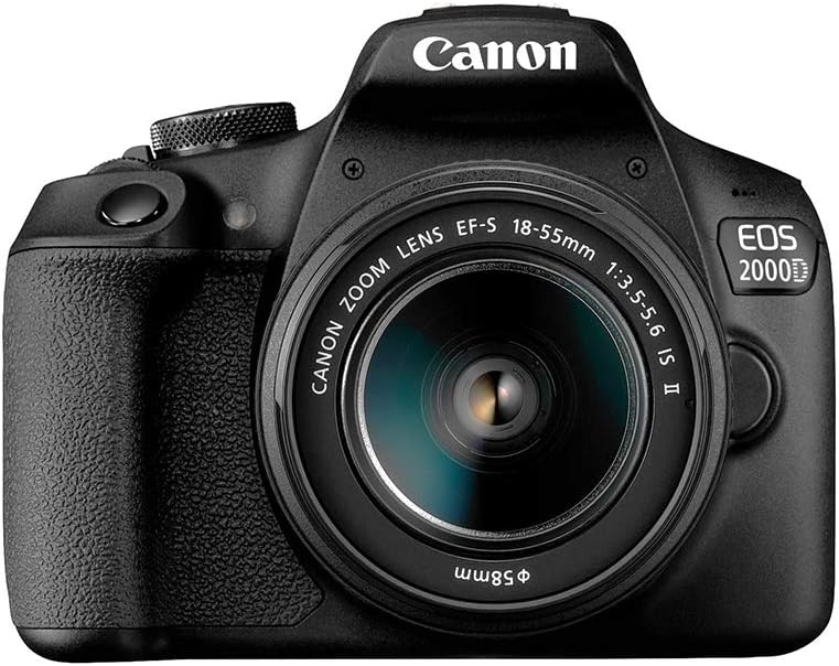 Canon EOS 2000D DSLR Camera and EF-S 18-55 mm f/3.5-5.6 IS II Lens - Black