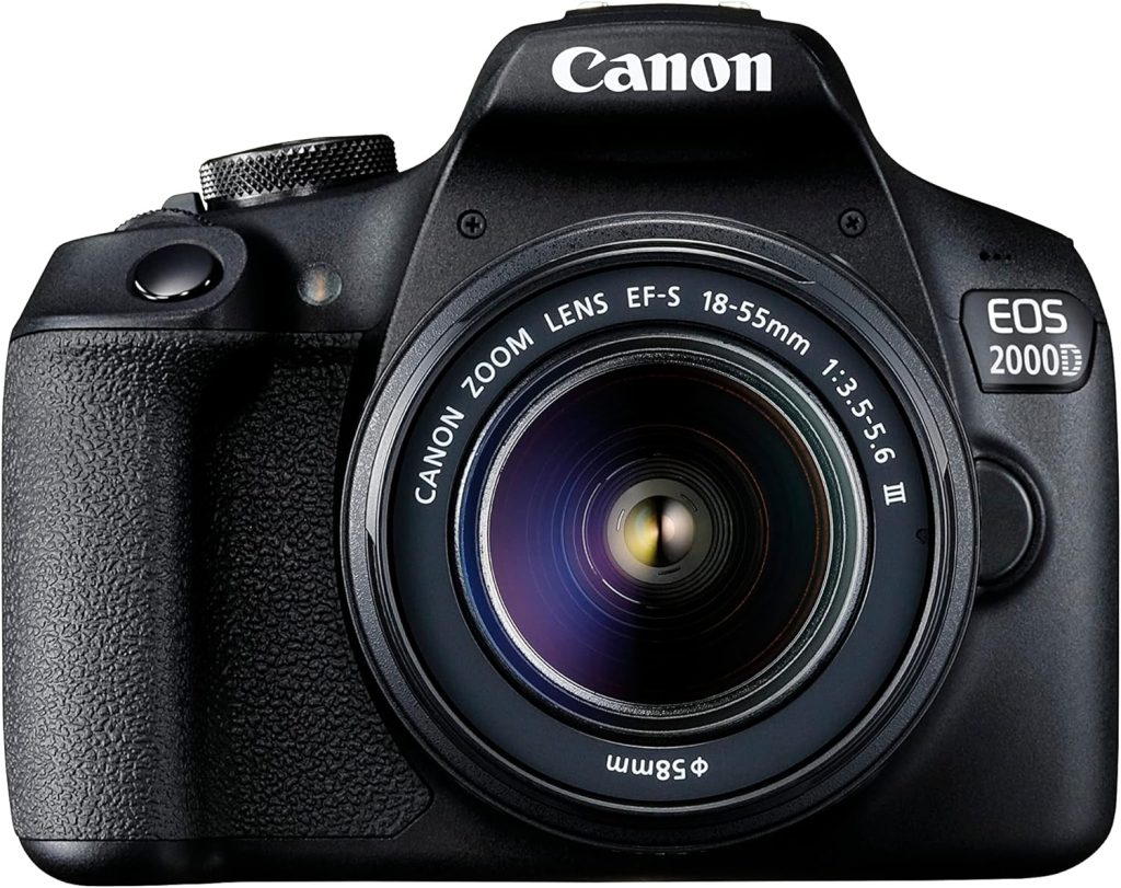 Canon EOS 2000D + EF-S 18-55mm III Lens - Easy-to-use DSLR Camera with a Versatile Lens, Ideal for Portraits and Landscapes