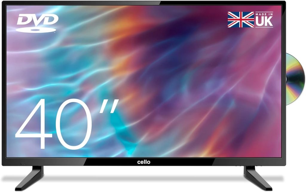 Cello ZF0204 40” inch Full HD LED TV with Built-in DVD player and Freeview HD Built in Satellite receiver 3 X HDMI and USB 2.0 to record Live TV Made in the UK           [Energy Class F]