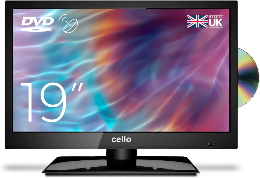 Cello ZSF0291 19 inch LED TV Built in DVD Freeview HD with Satellite Receiver DVB-S2 with HDMI and USB for recording from Live TV, Great to fit in small spaces Made In The UK           [Energy Class F]