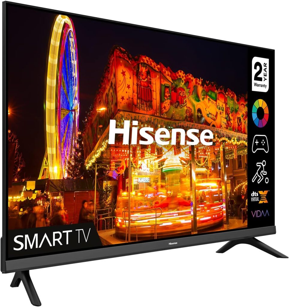 Hisense 40 Inch FHD VIDAA Smart TV 40A4KTUK - Natural Enhancer, HDMI, Share to TV, and Youtube, Freeview Play, Netflix and Disney+ (2023 New Model), Operating System VIDAA           [Energy Class F]