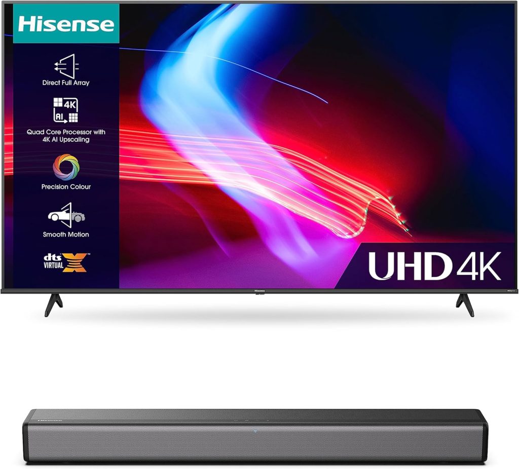 Hisense Smart TV A6K and HS214 with Built-in subwoofer, Dolby Audio