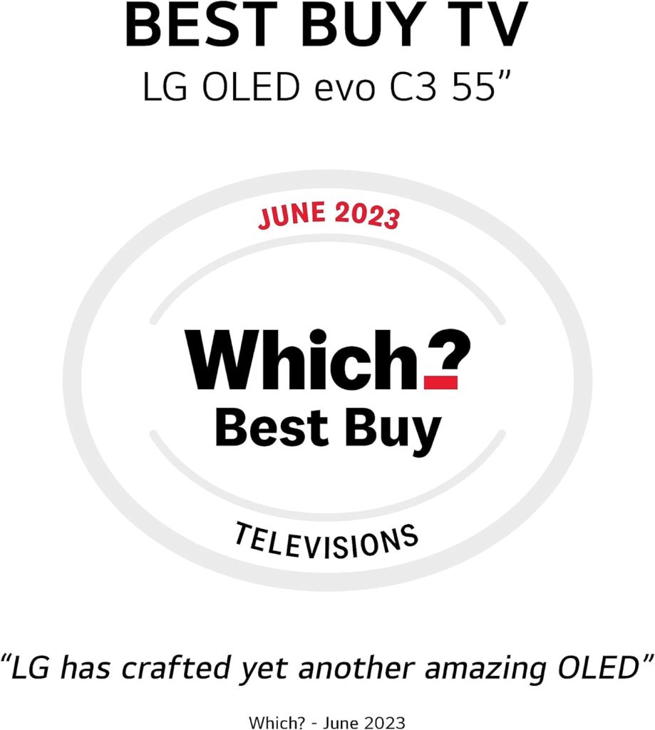 LG OLED evo C3 55 4K Smart TV, 2023