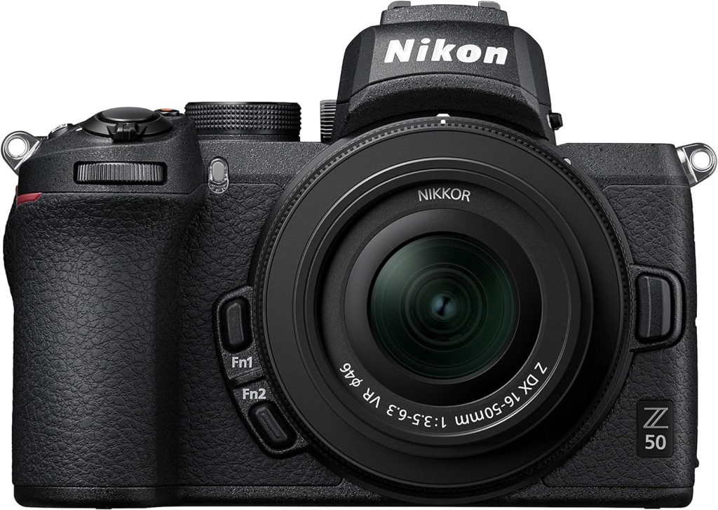 Nikon Z50 + Z DX 16-50mm Mirrorless Camera Kit (209-point Hybrid AF, High speed image processing, 4K UHD movies, High Resolution LCD Monitor) VOA050K001