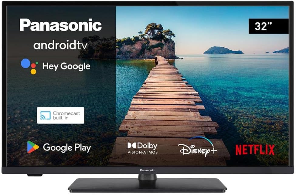 Panasonic TX-32MS480B, 32 Inch HD LED 2023 TV, High Dynamic Range (HDR), Android TV, Google Assistant, Chromecast, Bluetooth, USB Media Player, Wireless LAN, Dark Titanium           [Energy Class E]