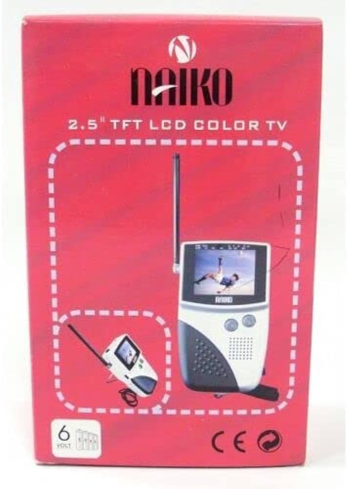 Prof-Elec Naiko 2.5 TFT LCD Colour Analogue TV Handheld Portable UHF VHF *Vintage*